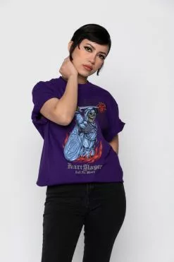 BROKEN PROMISES Shirts Heart Slayer Tee Purple