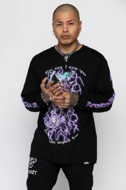 BROKEN PROMISES Scare Myself L/S Black Shirts