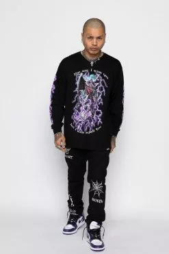 BROKEN PROMISES Scare Myself L/S Black Shirts