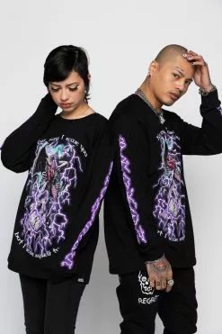 BROKEN PROMISES Scare Myself L/S Black Shirts