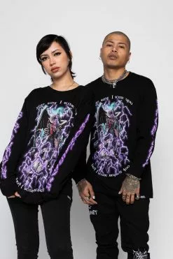 BROKEN PROMISES Scare Myself L/S Black Shirts