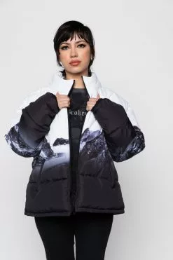 BROKEN PROMISES Glacier Cold Puffer Jacket (Black/White)