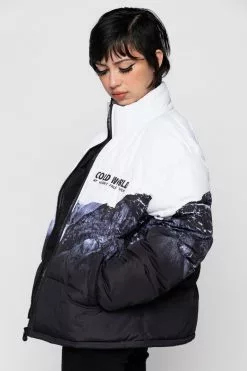 BROKEN PROMISES Glacier Cold Puffer Jacket (Black/White)