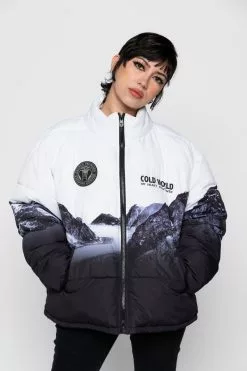 BROKEN PROMISES Glacier Cold Puffer Jacket (Black/White)