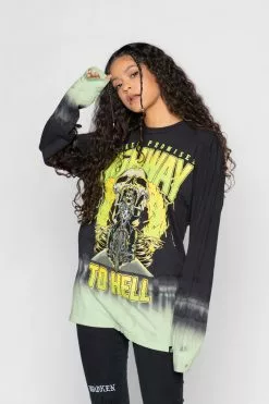 CASH Highway To Hell Tie Dye L/S