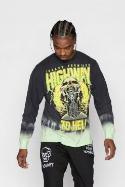 CASH Highway To Hell Tie Dye L/S