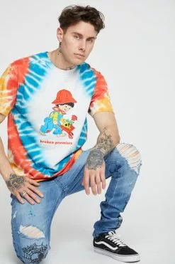 BROKEN PROMISES Garden Boy Tie Dye Tee Multi