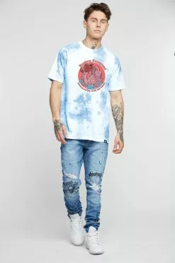 BROKEN PROMISES Shirts Splash Zone Tee Blue
