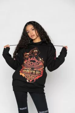 BROKEN PROMISES Hoodies BP Knuckle Down Hoodie Hidden Pocket