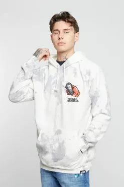 BROKEN PROMISES Hoodies Lucky Lucifer Tie Dye Hoodie Grey