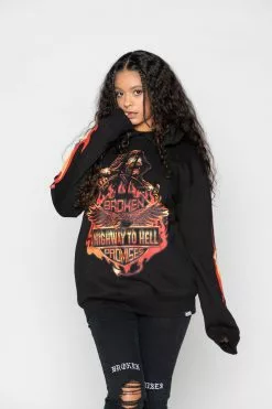 BROKEN PROMISES Hoodies BP Knuckle Down Hoodie Hidden Pocket