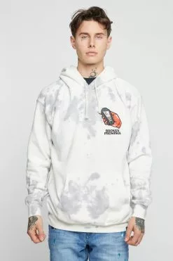 BROKEN PROMISES Hoodies Lucky Lucifer Tie Dye Hoodie Grey