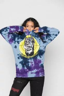 BROKEN PROMISES Stay Away Tie Dye Hoodie