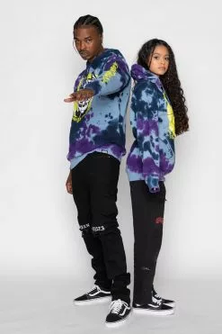 BROKEN PROMISES Stay Away Tie Dye Hoodie