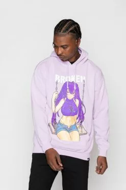 CASH Broken Anime Hoodie Hoodies