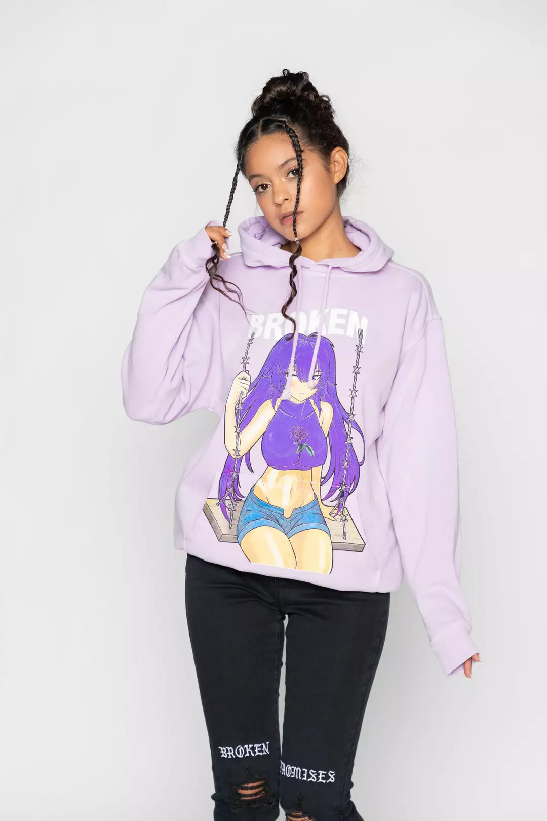 CASH Broken Anime Hoodie Hoodies