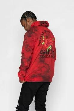 BROKEN PROMISES Hoodies Trio Red Tie Dye Hoodie
