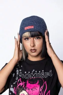 CASH Headwear Box Logo Beanie Heather Blue