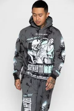 CASH One Way Ticket Tie Dye Hoodie