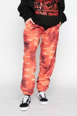BROKEN PROMISES Bottoms BP Galactic Graveyard Pants Orange