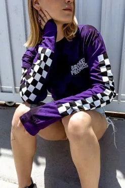BROKEN PROMISES Shirts 2Tone Tie Dye L/S Purple Punch