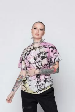 BROKEN PROMISES Shirts Death Valley AOP Tee Rose