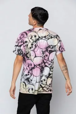 BROKEN PROMISES Shirts Death Valley AOP Tee Rose