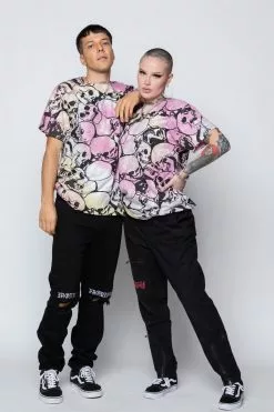 BROKEN PROMISES Shirts Death Valley AOP Tee Rose