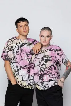 BROKEN PROMISES Shirts Death Valley AOP Tee Rose