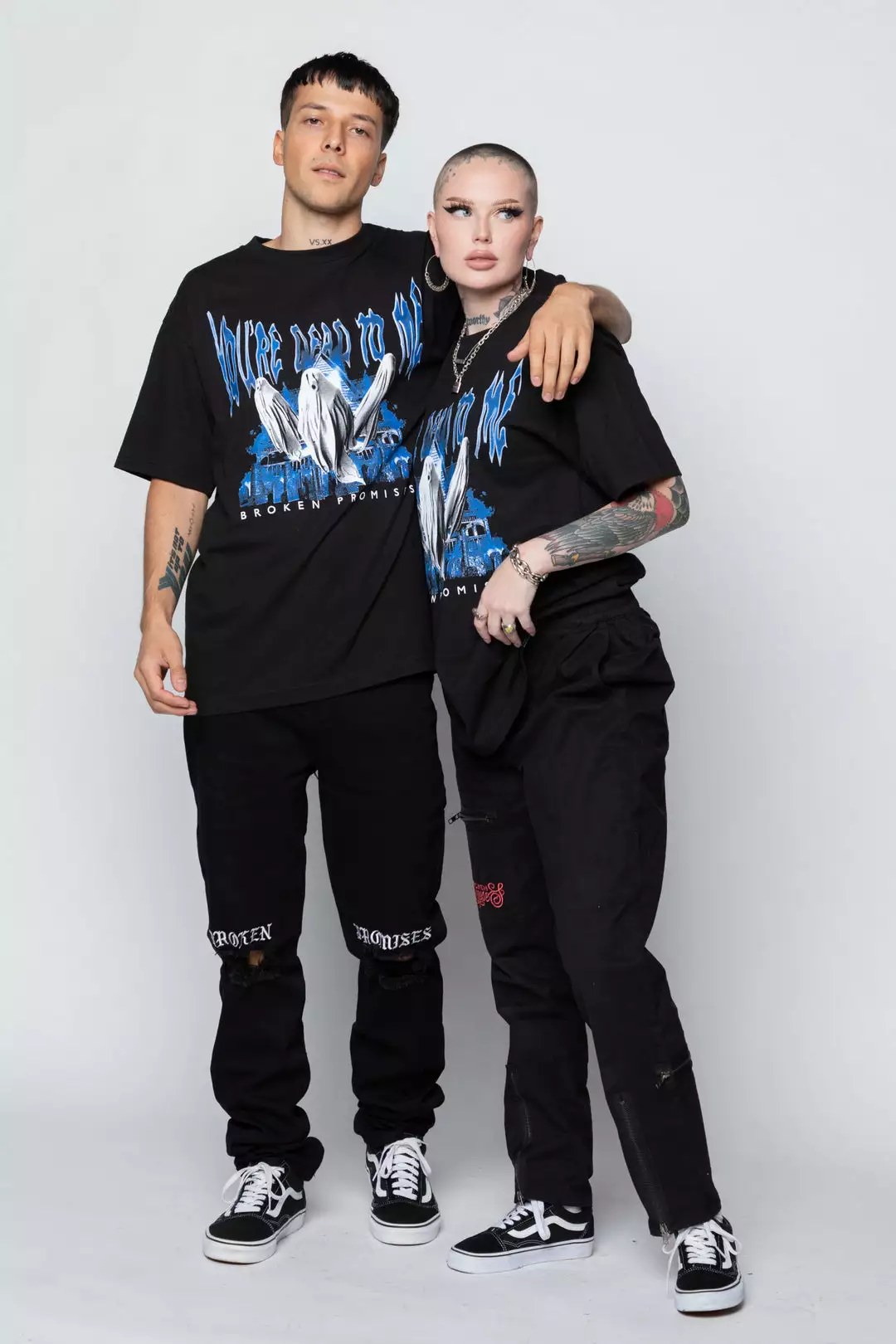 BROKEN PROMISES Ghosted Tee Black Shirts