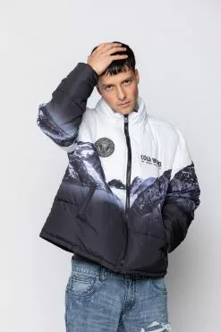 BROKEN PROMISES Glacier Cold Puffer Jacket (Black/White)