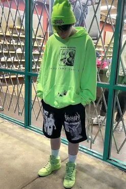 BROKEN PROMISES Easy Come Easy Go Hoodie Neon Grn