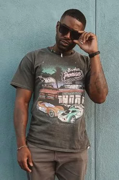 BROKEN PROMISES BP X Hot Wheels Look Both Ways Washed SST Blk