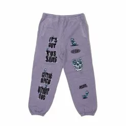 BROKEN PROMISES Bottoms Magical Mushrooms Sweatpants Purple - BPxYH