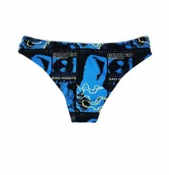 BROKEN PROMISES Swim Tempted Bikini Bottom Blue