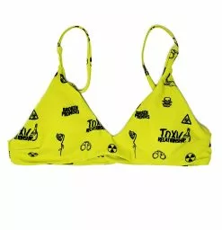 BROKEN PROMISES Toxic Relationship Bikini Top Neon Green