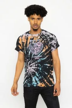 BROKEN PROMISES Shirts Let Me Down Rainbow Bleach Dye SSt