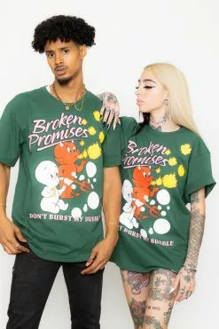 BROKEN PROMISES BP X Casper Burst My Bubble Tee Forest