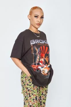 BROKEN PROMISES Drifting Apart S/S Brown Shirts