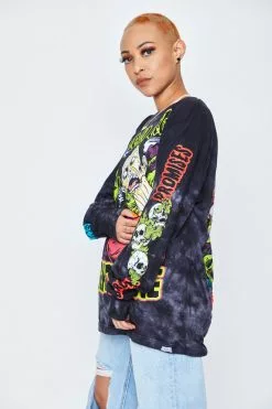 CASH Only Nightmare L/S Crystal Wash Black Shirts