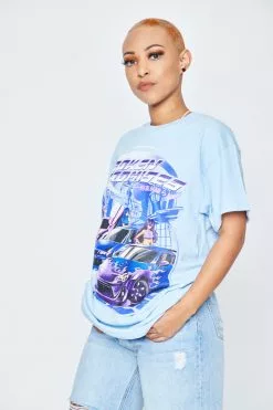 BROKEN PROMISES Rear View S/S Lt Blue