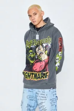 CASH Only Nightmare Hoodie Pigment Dye Charcoal