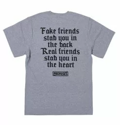 CASH We Ain't Homies Pocket Tee Heather Grey