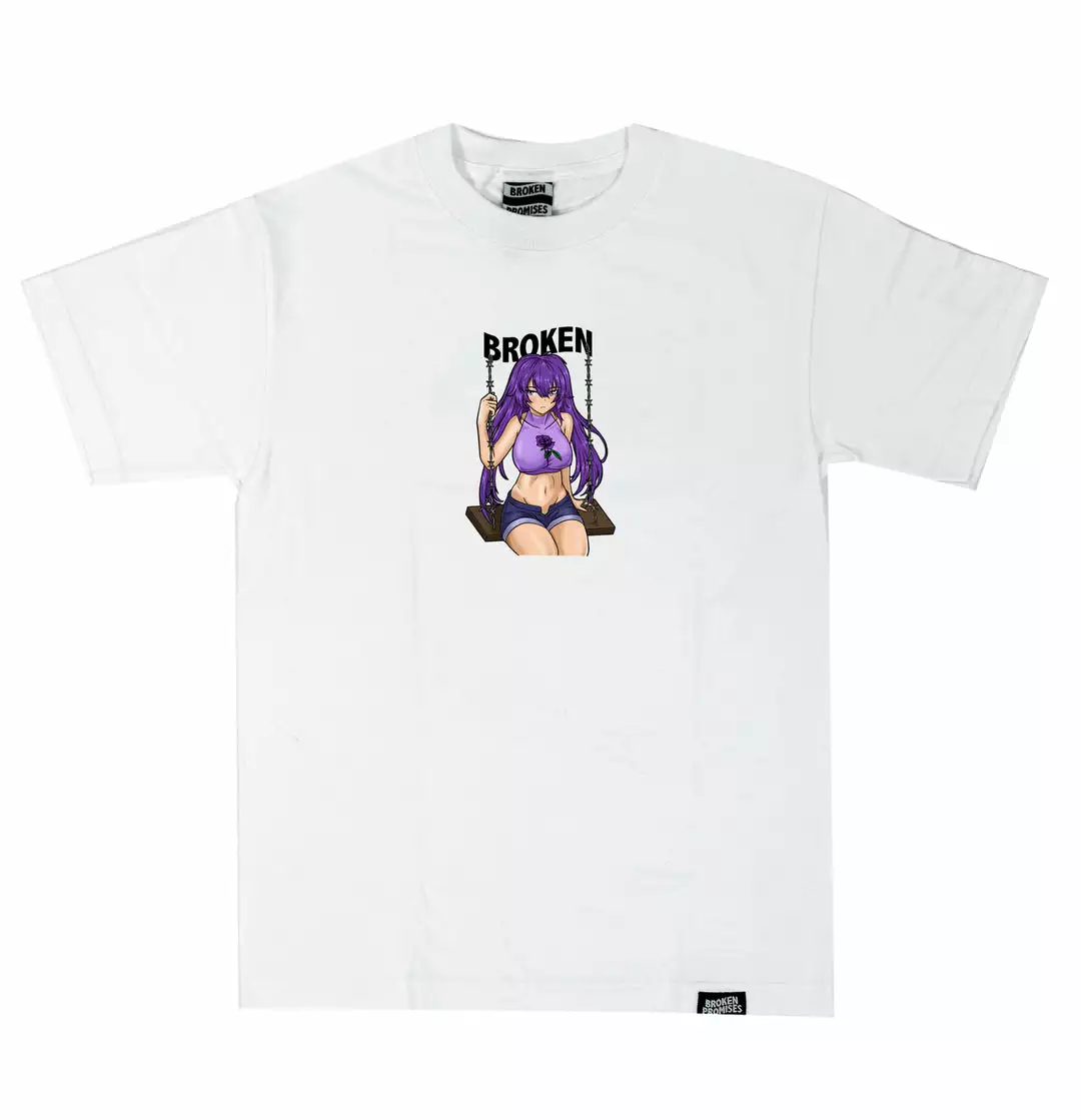 BROKEN PROMISES Broken Girl Tee White Shirts