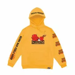 BROKEN PROMISES Chillax Hoodie Gold - BP X Hot Stuff Hoodies