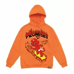 BROKEN PROMISES Hoodies Hell On Wheels Hoodie Orange - BP X Hot Stuff