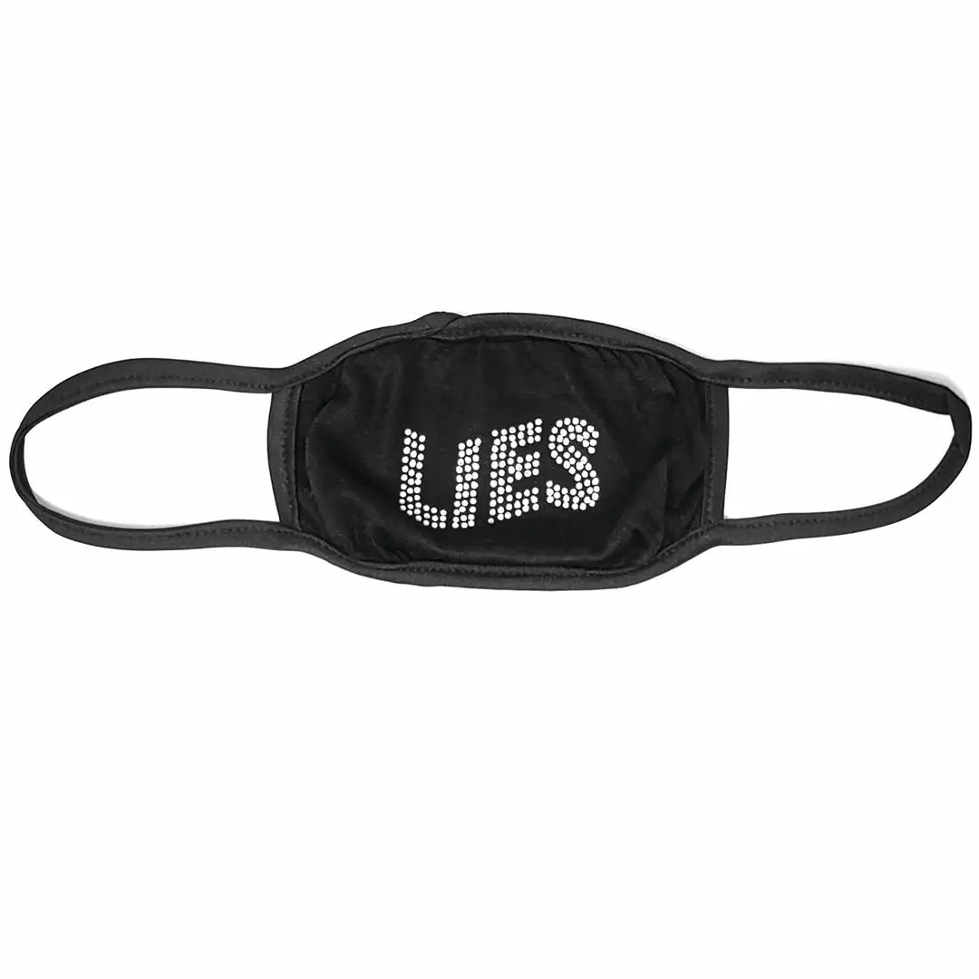 CASH Lies Rhinestone Face Covering