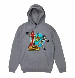 BROKEN PROMISES Hoodies BP Love Vs Lust Hoodie Grey